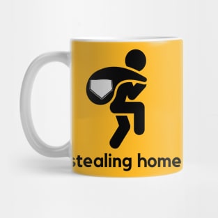 Stealing Home- a baseball design Mug